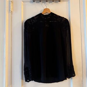 Zara Black Lace Blouse